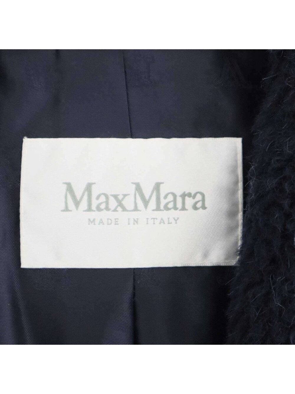 Max Mara Maxmara Teddy Bear Alpaca Coat Icon Navy 34 - Picture 3 of 7
